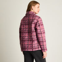 Chaqueta Boucle Estampada Morado