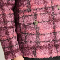 Chaqueta Boucle Estampada Morado