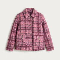 Chaqueta Boucle Estampada Morado en plano