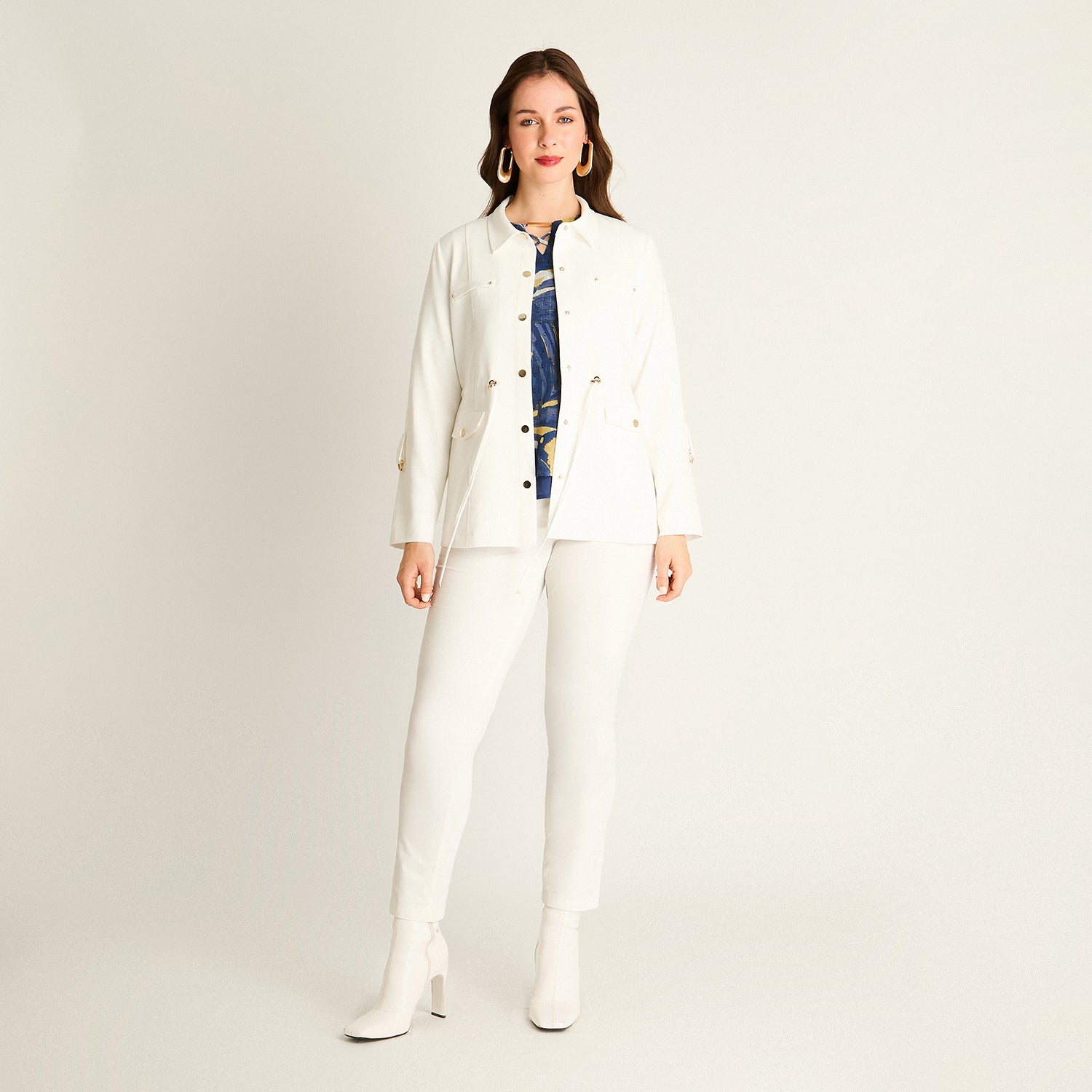 Chaqueta Crudo con Cordón Ajustable