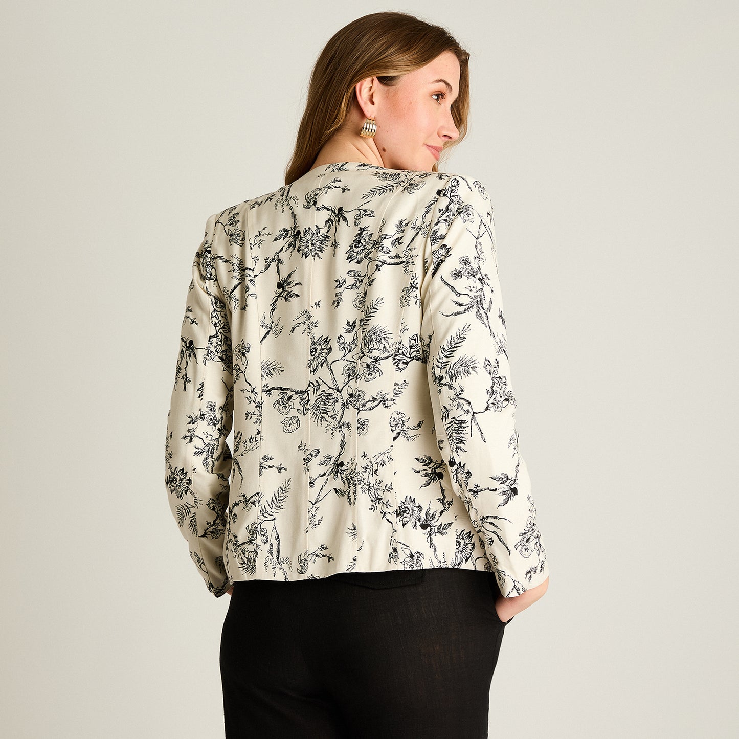 Casaca Estampada Negra