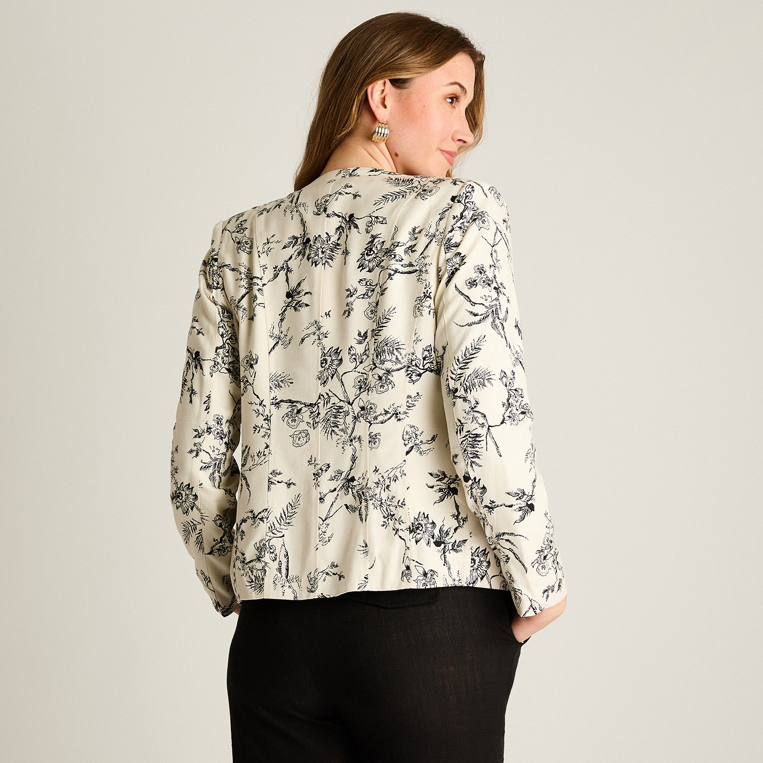 Casaca Estampada Negra