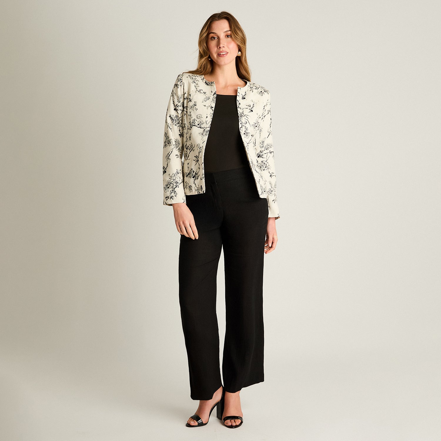 Casaca Estampada Negra