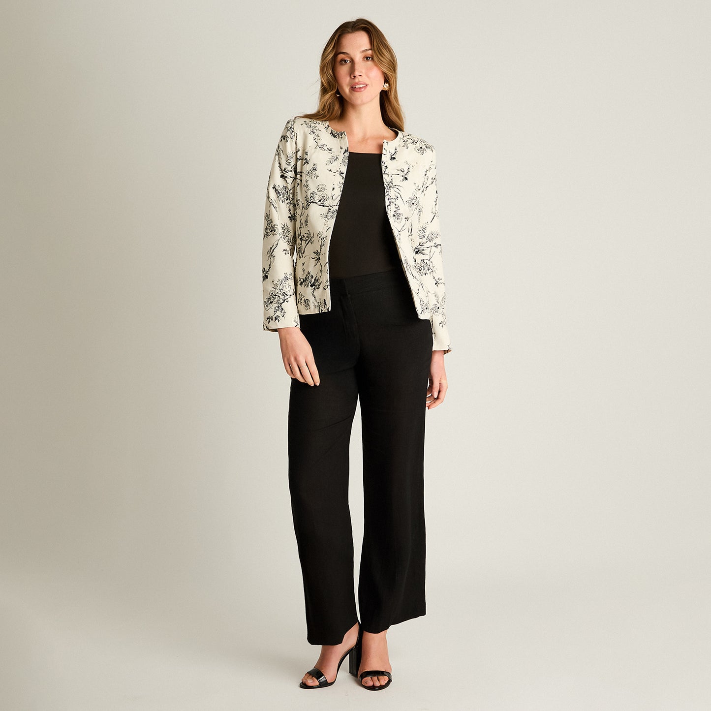 Casaca Estampada Negra