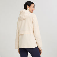Casaca Beige Manga Larga No Elasticado Con Forro Calce Holgado