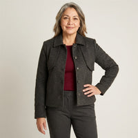 Chaqueta Marengo con Botones y Cuello con Solapa en modelo adulta