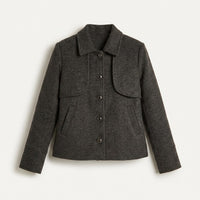 Chaqueta Marengo con Botones y Cuello con Solapa en plano