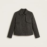 Chaqueta Marengo con Botones y Cuello con Solapa en plano