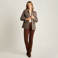 Chaqueta Café Estilo Casaca Estampado - Lorenzo di Pontti