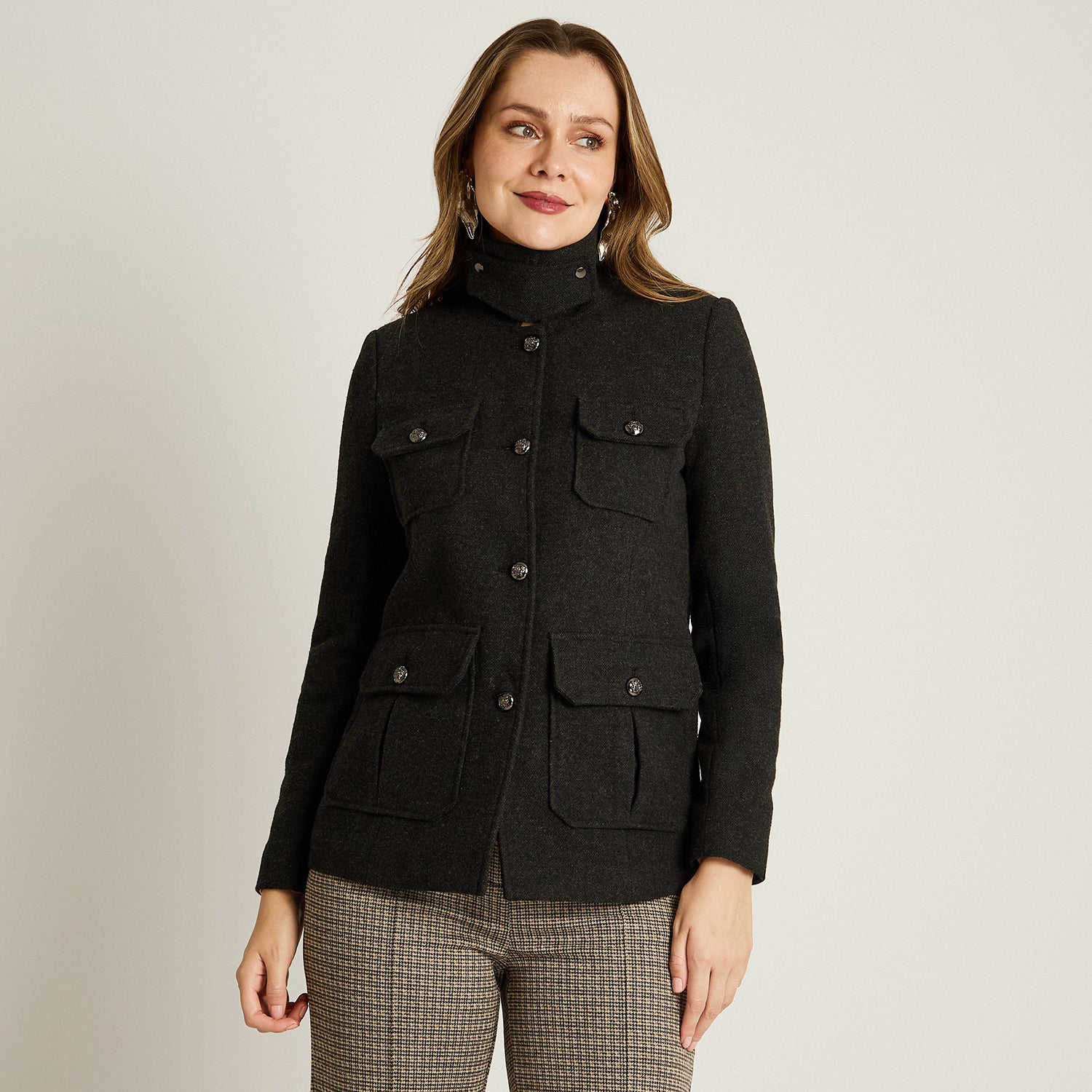 Chaqueta Marengo Estilo Casaca Bolsillos - Lorenzo di Pontti