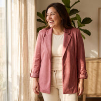 Casaca de Suede Rosado lifestyle