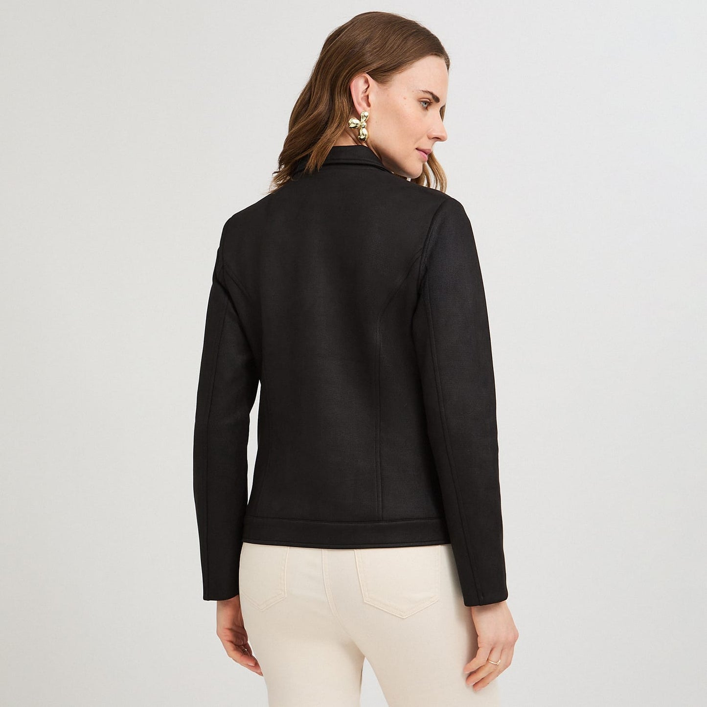 Casaca de Suede Texturado Negro