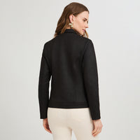 Casaca de Suede Texturado Negro
