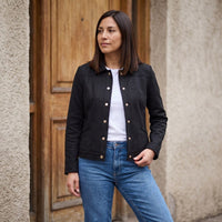 Casaca de Suede Texturado Negro lifestyle