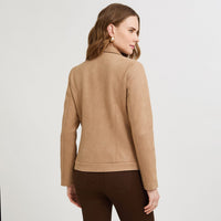 Casaca de Suede Texturado Camel