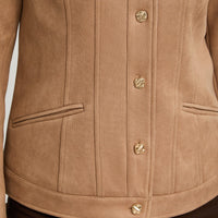 Casaca de Suede Texturado Camel