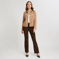 Casaca de Suede Texturado Camel