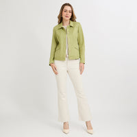 Casaca de Suede Texturado Verde