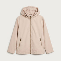 Casaca Corta Viento con Gorro Beige en plano
