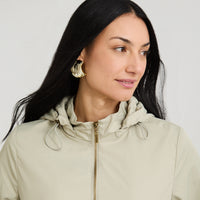Casaca Corta Viento con Gorro Verde