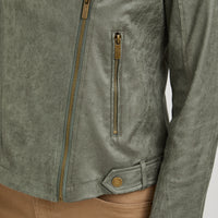 Casaca Biker de Suede Verde