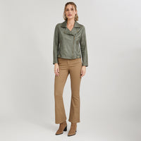 Casaca Biker de Suede Verde