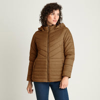 Parka Camel Con Gorro Desmontable