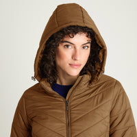 Parka Camel Con Gorro Desmontable