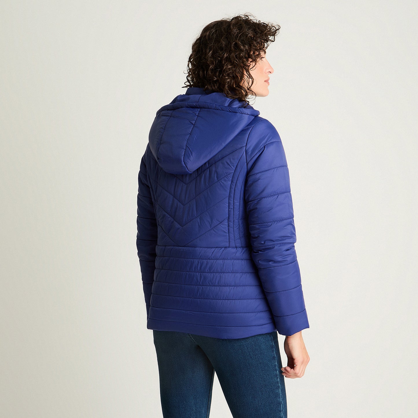 Parka Azul Con Gorro Desmontable