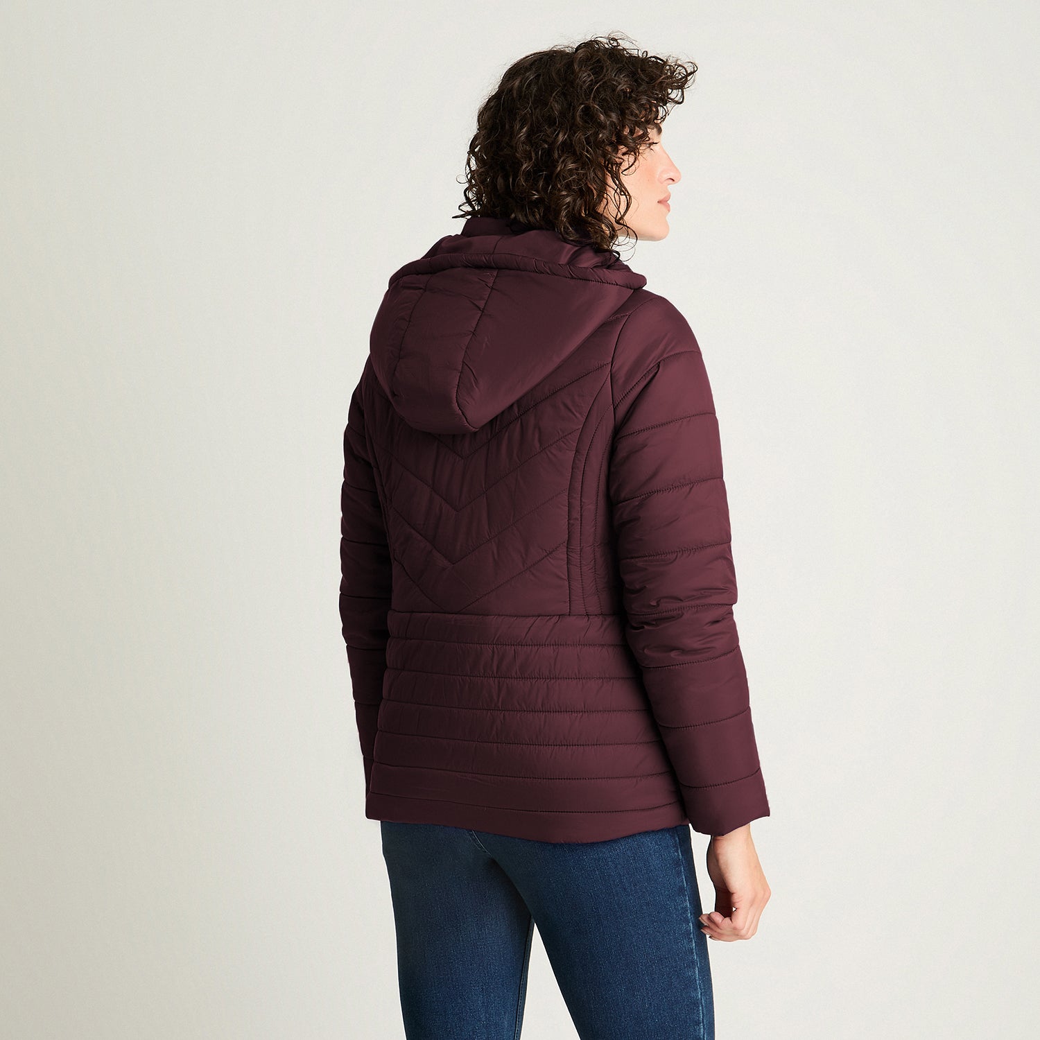 Parka Burdeo Con Gorro Desmontable