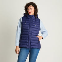 Parka Basica Sin Mangas Azul Curvi