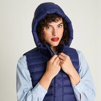 Parka Basica Sin Mangas Azul Curvi