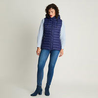 Parka Basica Sin Mangas Azul Curvi