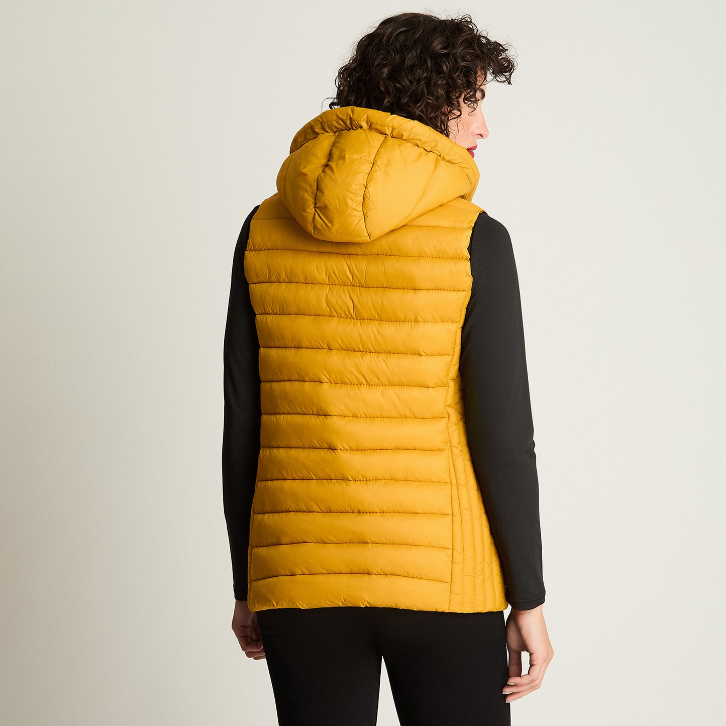 Parka Basica Sin Mangas Mostaza Curvi