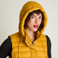 Parka Basica Sin Mangas Mostaza Curvi