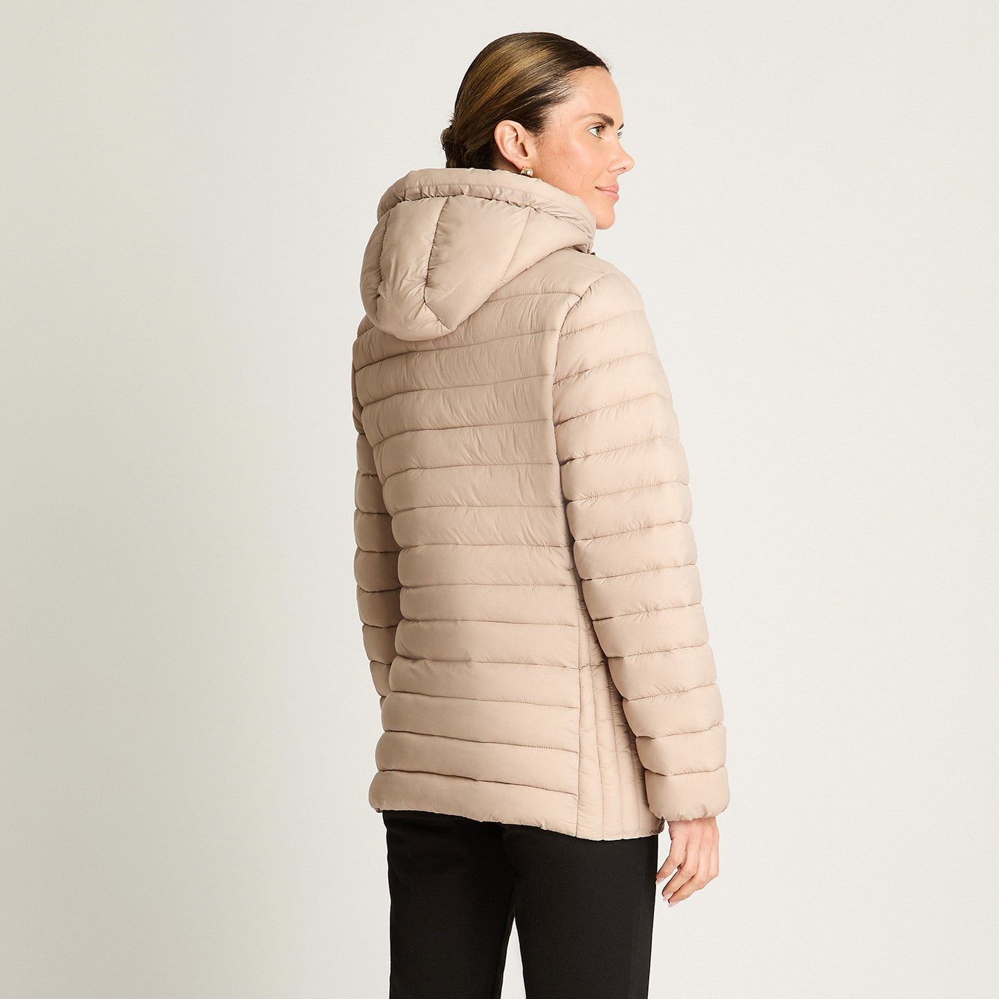 Parka Basica Corta Beige Curvi