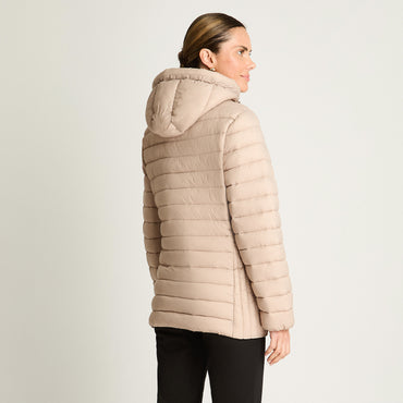 Parka Basica Corta Beige Curvi