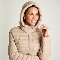 Parka Basica Corta Beige Curvi