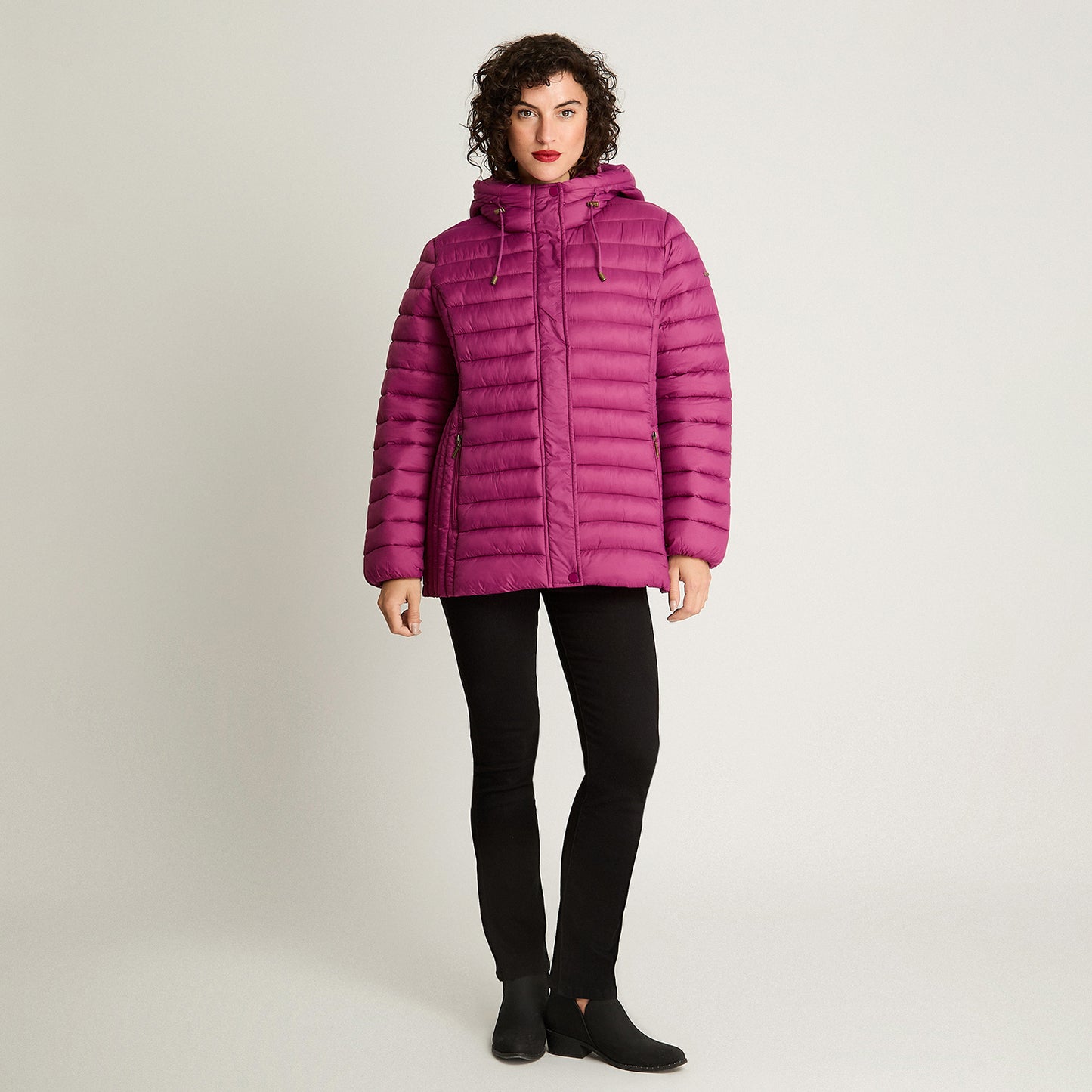 Parka Basica Corta Magenta Curvi