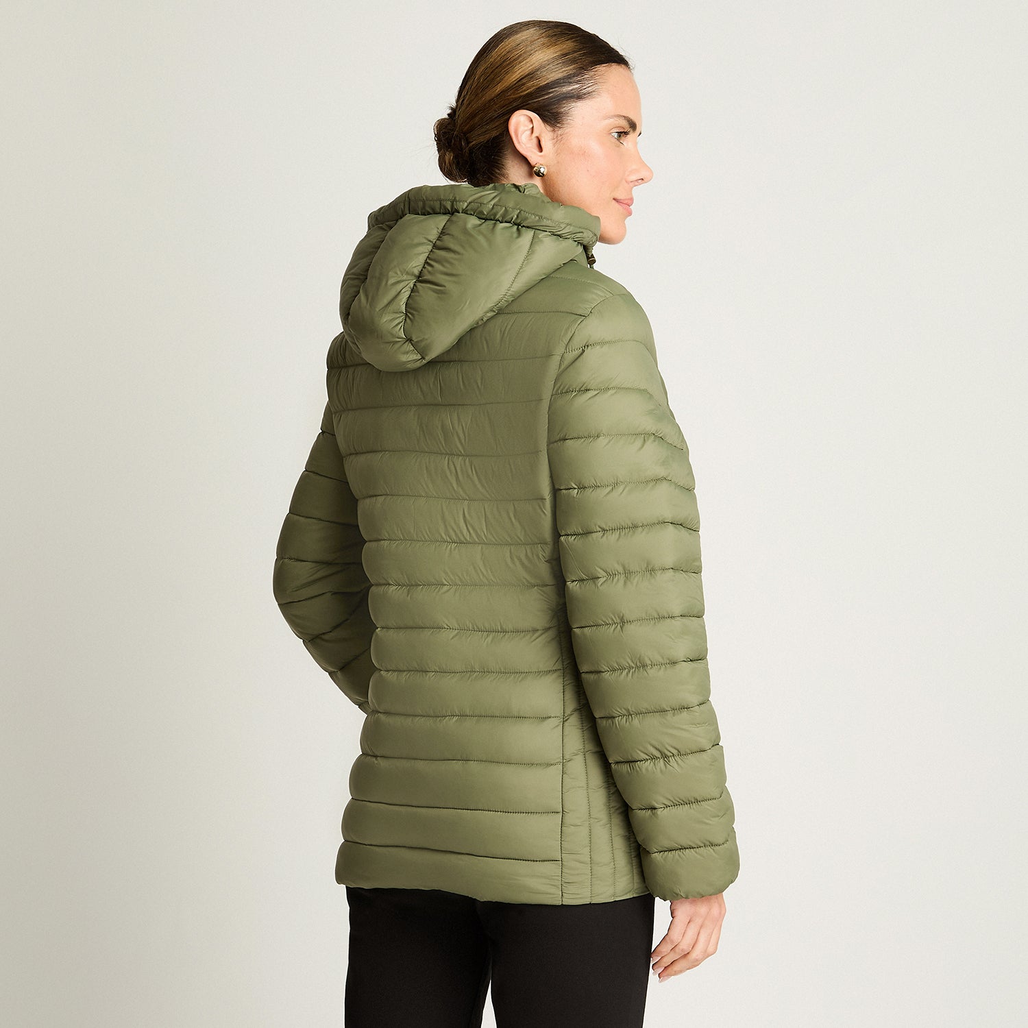 Parka Basica Corta Verde Curvi