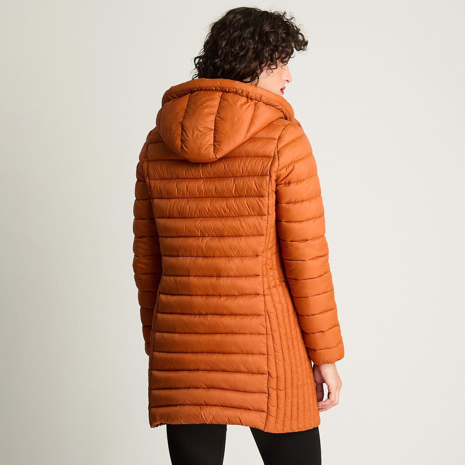 Parka Basica Larga Terracota Curvi