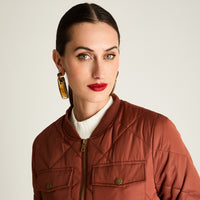 Parka Quilted Forrada Terracota