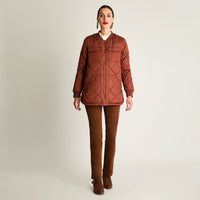 Parka Quilted Forrada Terracota