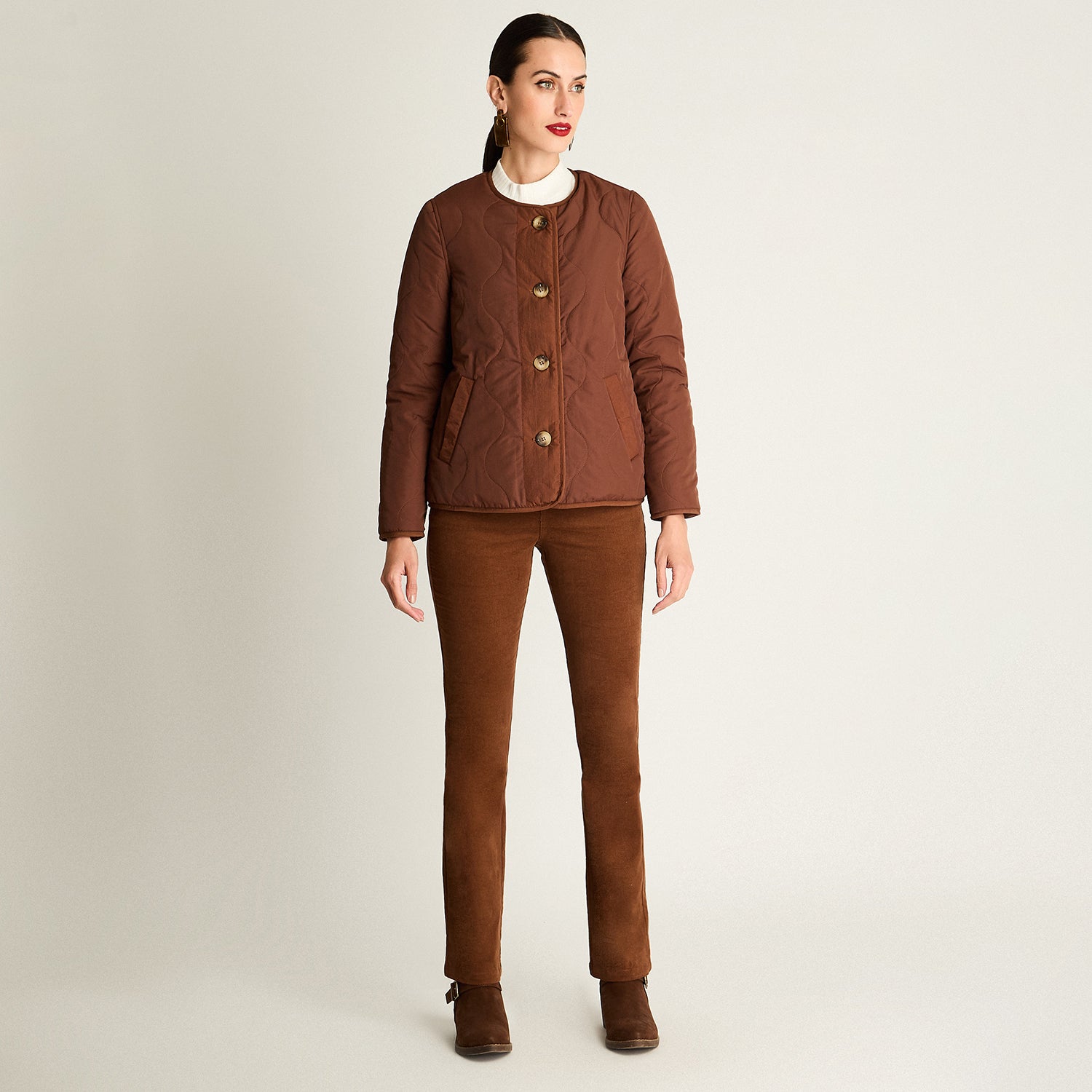 Parka Reversible De Sherpa Estampada Café