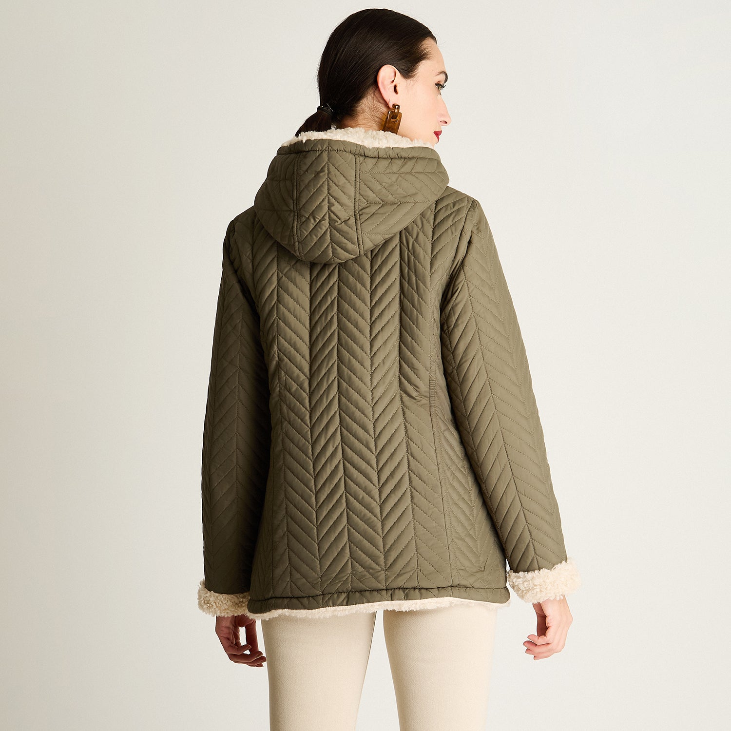 Parka Quilted Reveresible Verde
