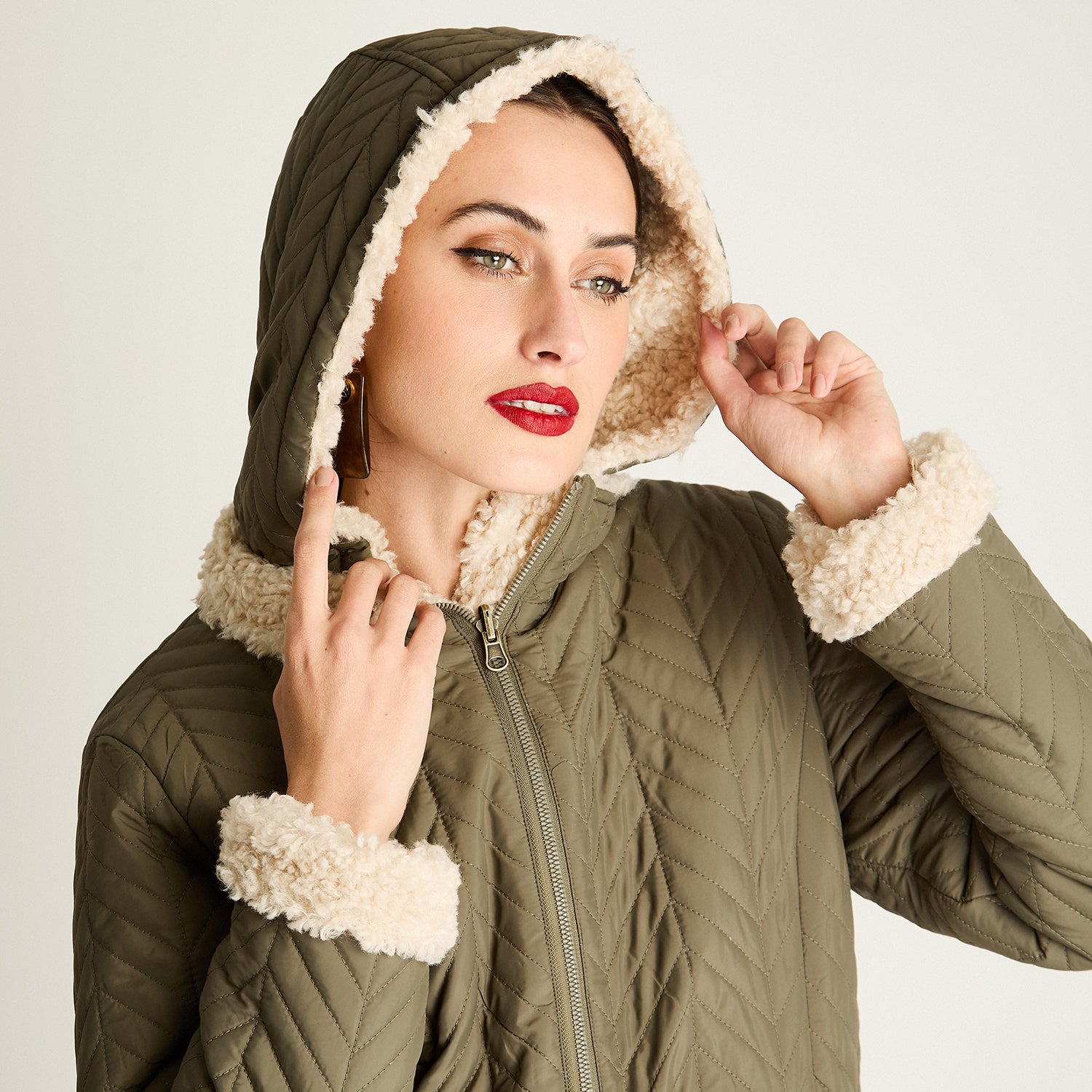 Parka Quilted Reveresible Verde