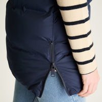 Parka Azul Sin Mangas No Elasticado Con Forro Calce Normal