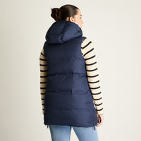 Parka Azul Sin Mangas No Elasticado Con Forro Calce Normal