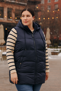 Parka Azul Sin Mangas Marino - Lorenzo di Pontti