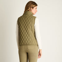 Parka Verde Sin Mangas No Elasticado Con Forro Calce Normal